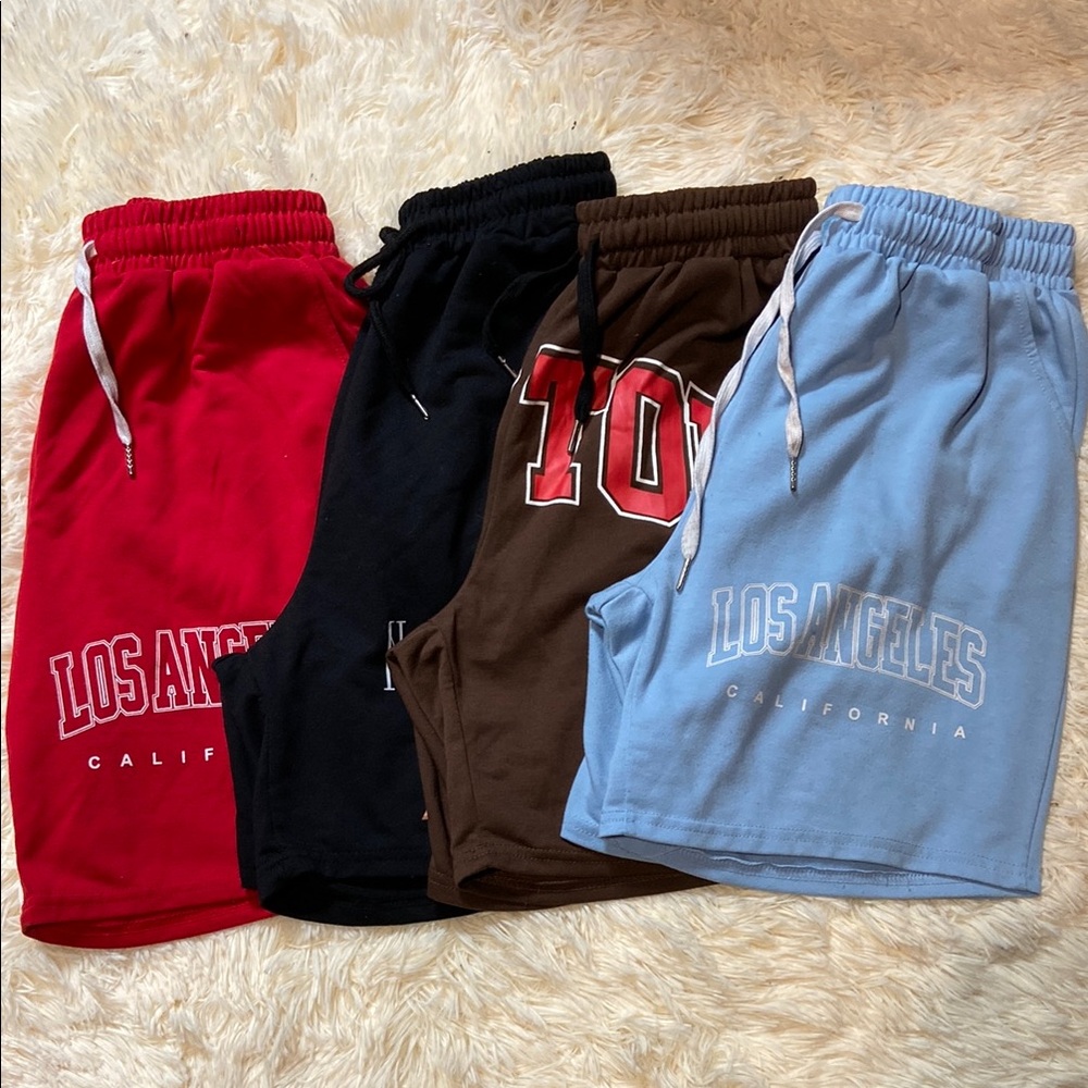 Colorful Los Angeles Graphic Shorts Set‎